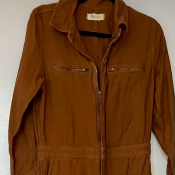 Madewell jumpsuit coverall brown chestnut medium - Picture 1 of 5